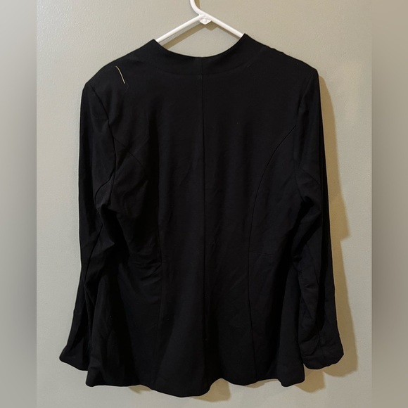 NWT Torrid women's black light weight ponte blazer front button size 1X - Picture 6 of 6